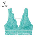 Linda e sexy com decote em V profundo mergulho push up sutiã de renda acolchoado design bralette